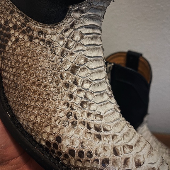 Men’s Python Western Zip Boots - Picture 4 of 5